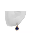 Cercei Safir Original vintage din aur roz de 14k Vintage Craft  vec027r